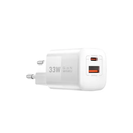 Блок WIWU Nano GaN USB-C+USB-A 33Вт