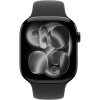 Apple Watch Series 11 46mm Aluminum Jet Black Case Black Sport Band M/L