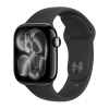 Apple Watch Series 11 46mm Aluminum Jet Black Case Black Sport Band M/L